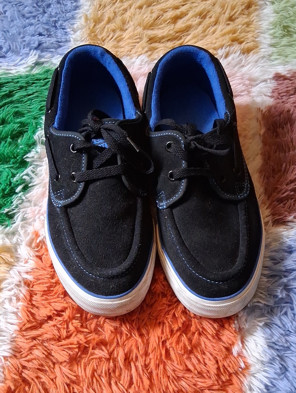 Mens Black Suede Lace-Up Converse All Stars Skateboarding Sneakers
